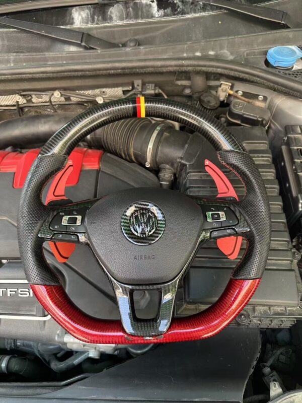 凌渡拆车碳纤维红黑方向盘带拨片-GP Performance动力升级||ECU动力升级|学习教程|固件|编码|改装升级教程GP Performance动力升级